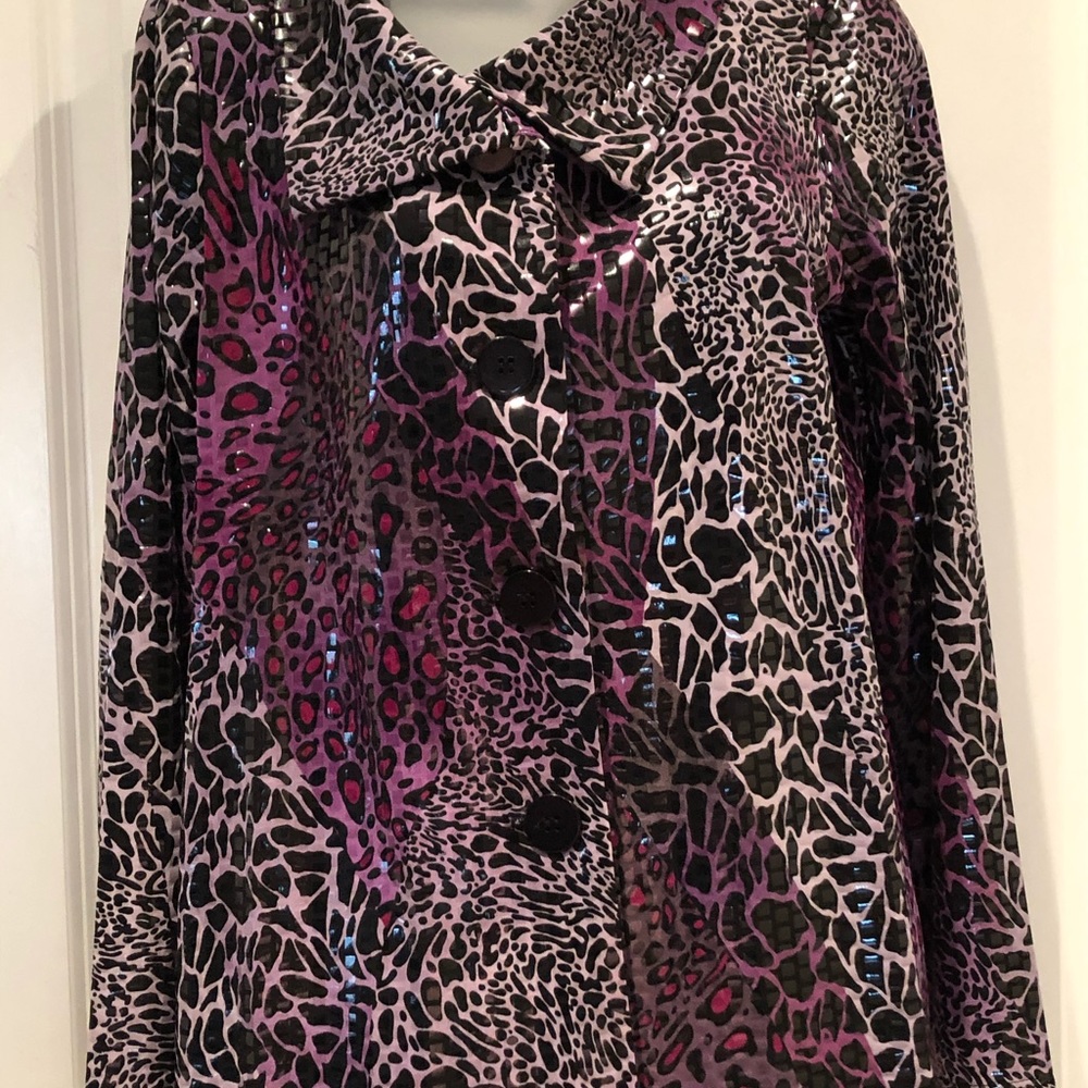 NWT Simonton Says Purple Leopard Jacket Size Small - Picture 2 of 8